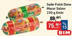 EMİN SADE/FISTIK DANA MACAR SALAM 250 G